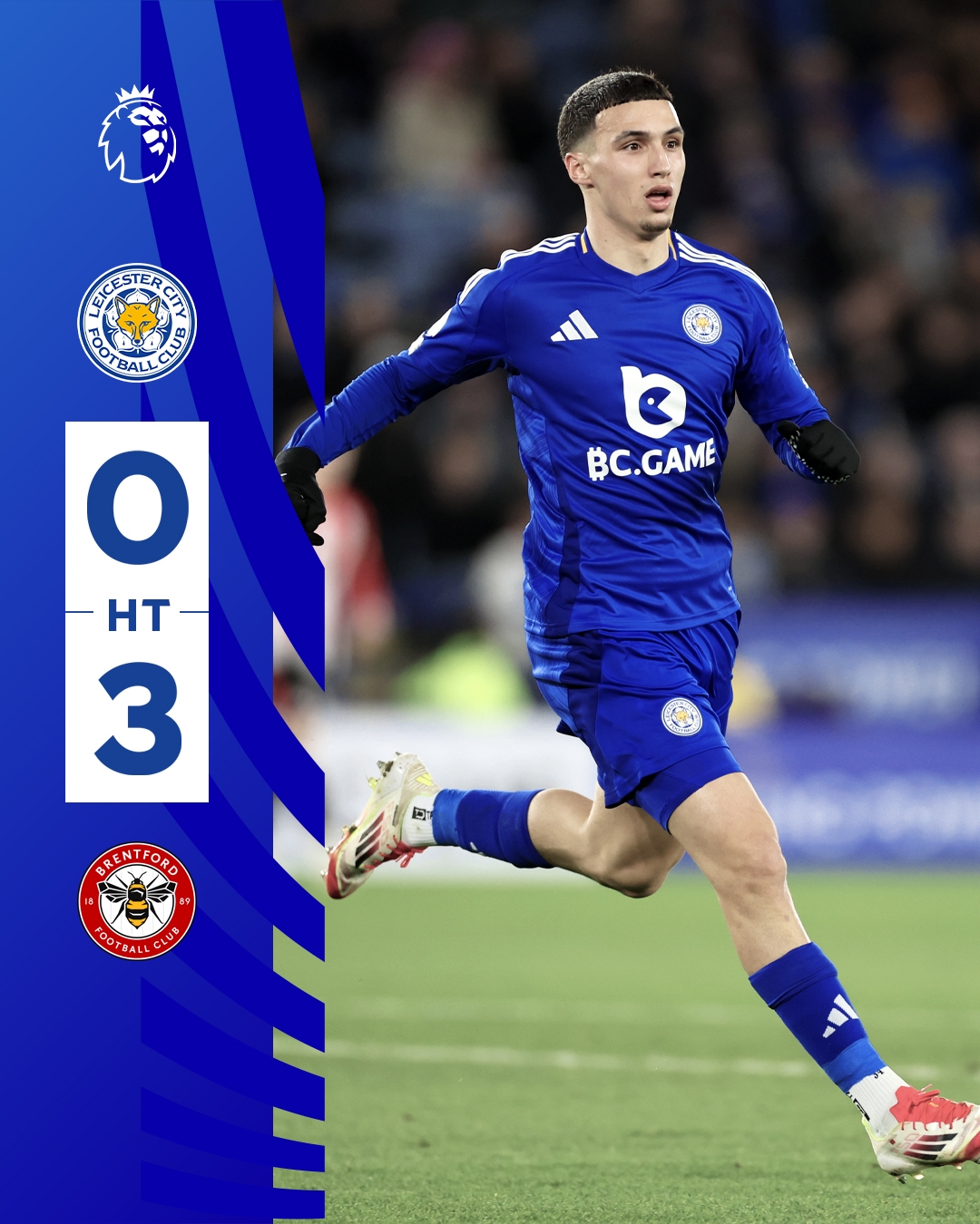  半場(chǎng)0-3！萊斯特若不進(jìn)球輸球，將主場(chǎng)6連敗0進(jìn)球創(chuàng)歷史最糟戰(zhàn)績(jī)