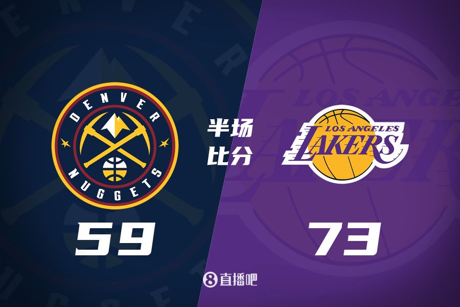  水銀瀉地的進攻火力次節(jié)暫緩！東契奇25分 湖人半場領(lǐng)先掘金14分