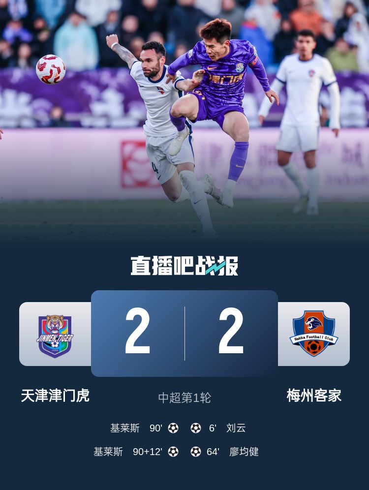  足球報：津門虎30次射門換來2進球 聯賽首戰(zhàn)不勝記錄擴大到第13年