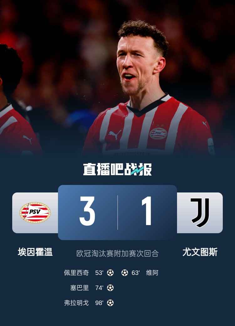  佩杜拉：尤文在下半場完全消失，埃因霍溫本該在常規(guī)時間內獲勝